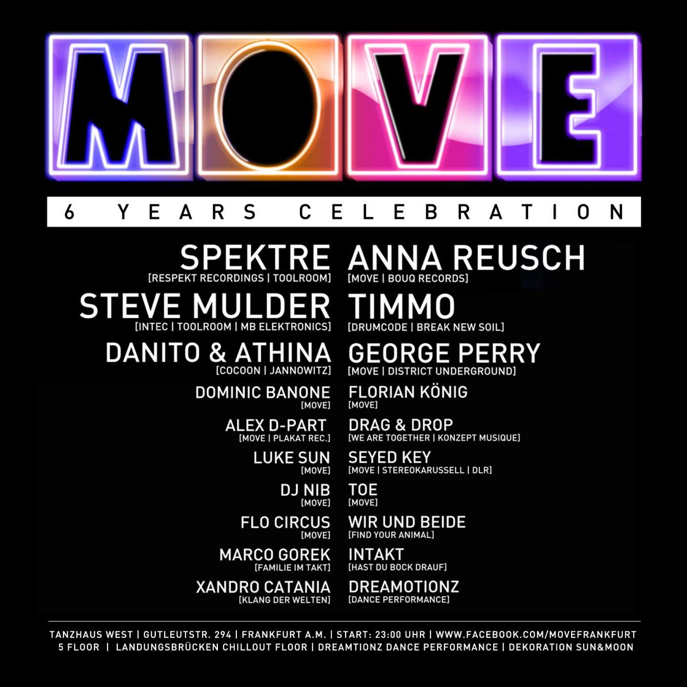Move 6 Years Celebration with Spektre, Anna Reusch, Timmo & More - フライヤー裏