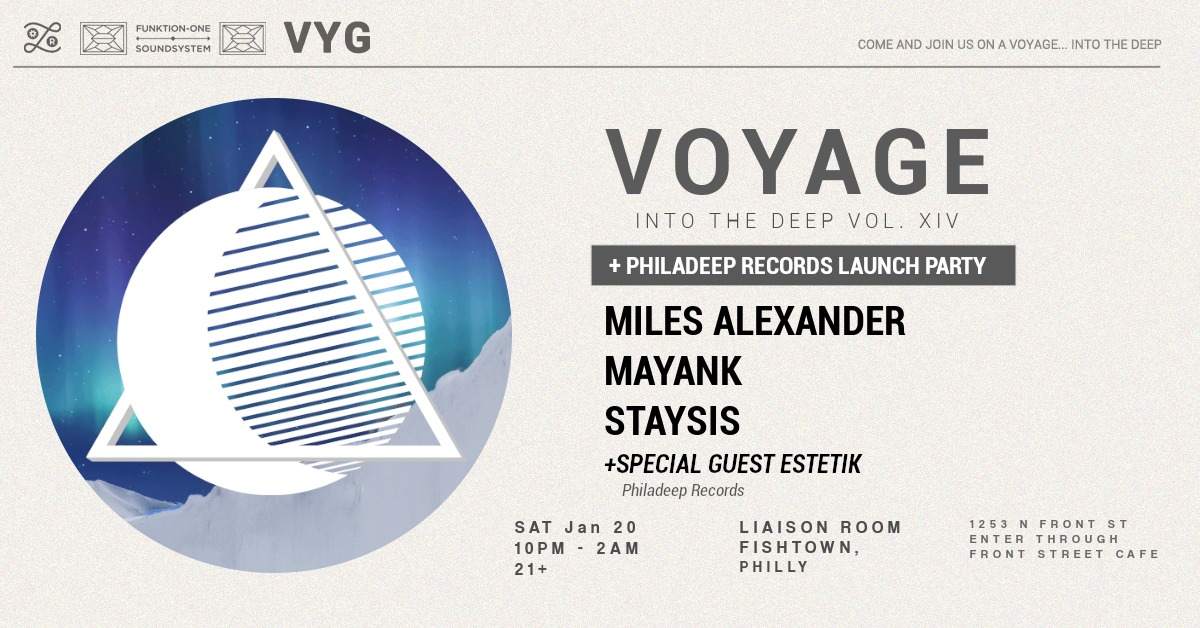 Voyage - Into The Deep XIV Philadeep Launch Party - Página frontal