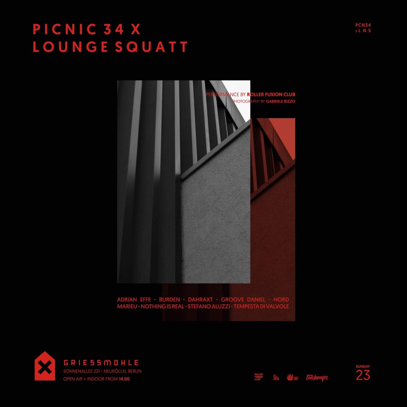Picnic34 x Lounge Squatt // Open air & Indoor - フライヤー表