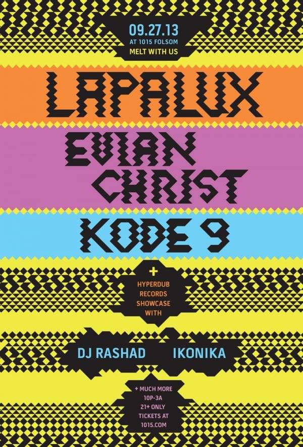 Lapalux / Evian Christ / Kode9 / Vessel + Hyperdub Showcase - Página frontal
