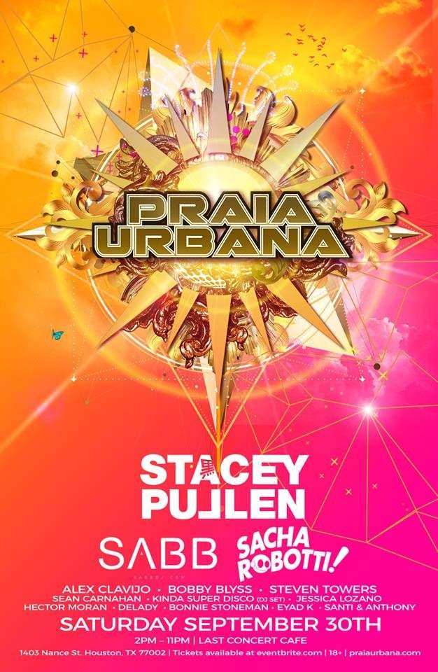 Praia Urbana Feat. Stacey Pullen, Sacha Robotti, Sabb - フライヤー表