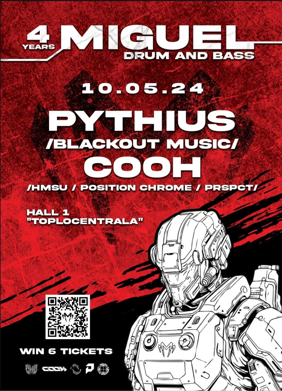 4 YEARS MIGUEL W/ Pythius & COOH - フライヤー表