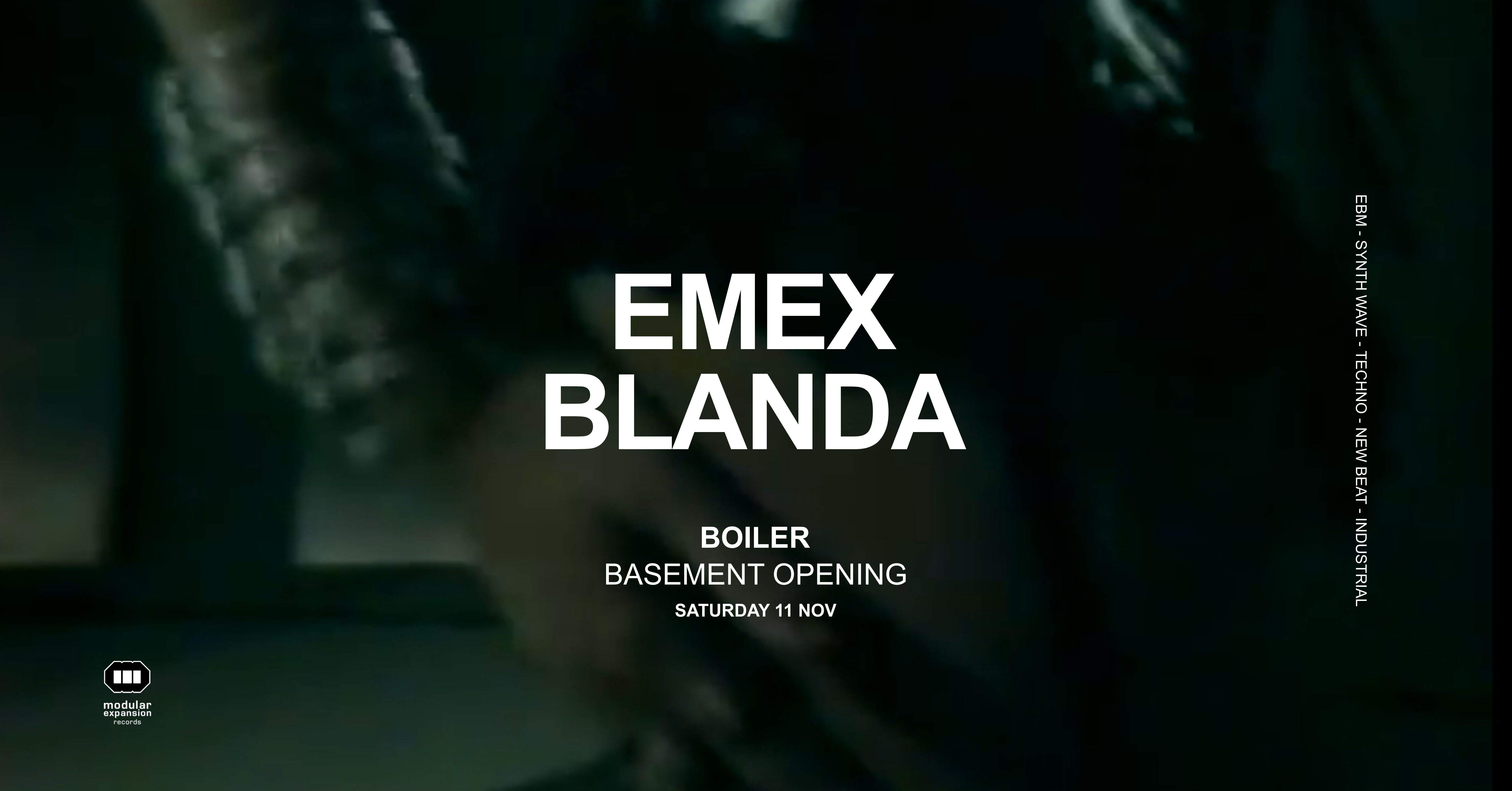 Boiler Basement Opening with Emex & Blanda - フライヤー表
