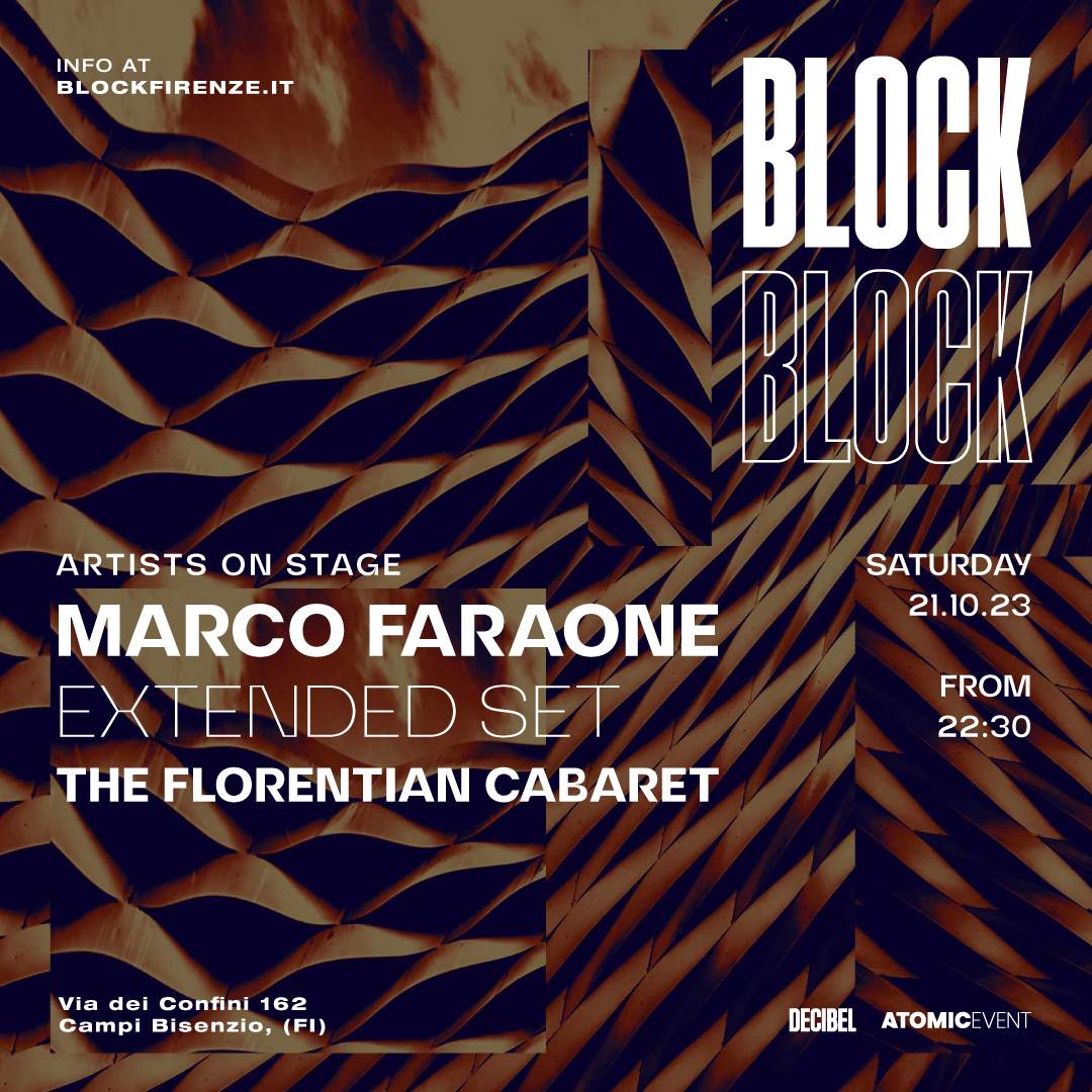 BLOCK - Marco Faraone The Florentian Cabaret - フライヤー表