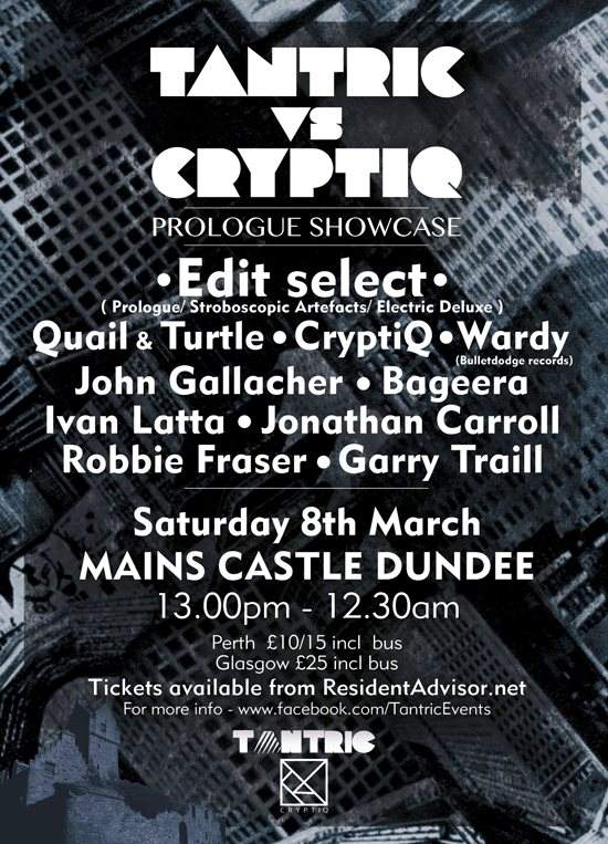 Tantric vs Cryptiq All Day Party with Edit Select - Quail & Turtle + Guests - Página frontal