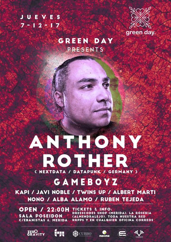Greenday presents Anthony Rother - フライヤー裏