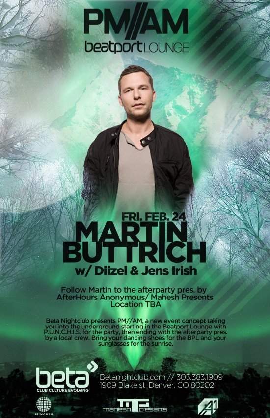 Martin Buttrich: Pm//am Event: Punchis Fridays - フライヤー表
