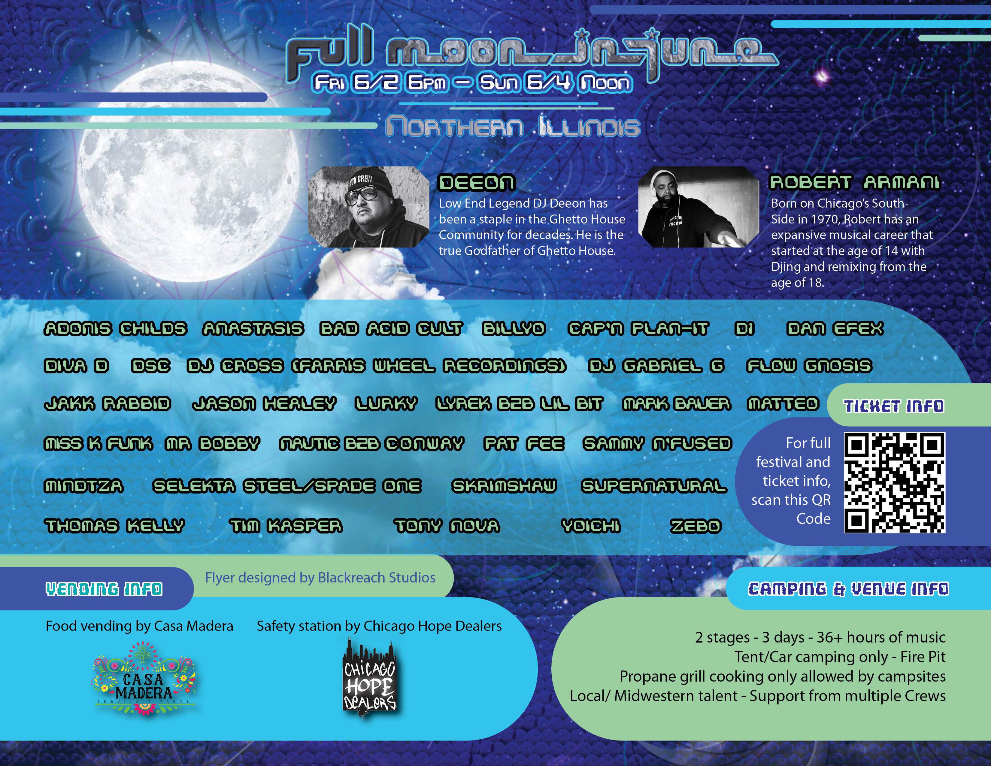 Full Moon in June Campout Festival - フライヤー裏