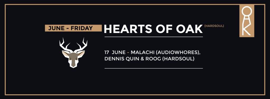 Hearts of oaK - Malachi (Audiowhores), Dennis Quin & Roog - - フライヤー表