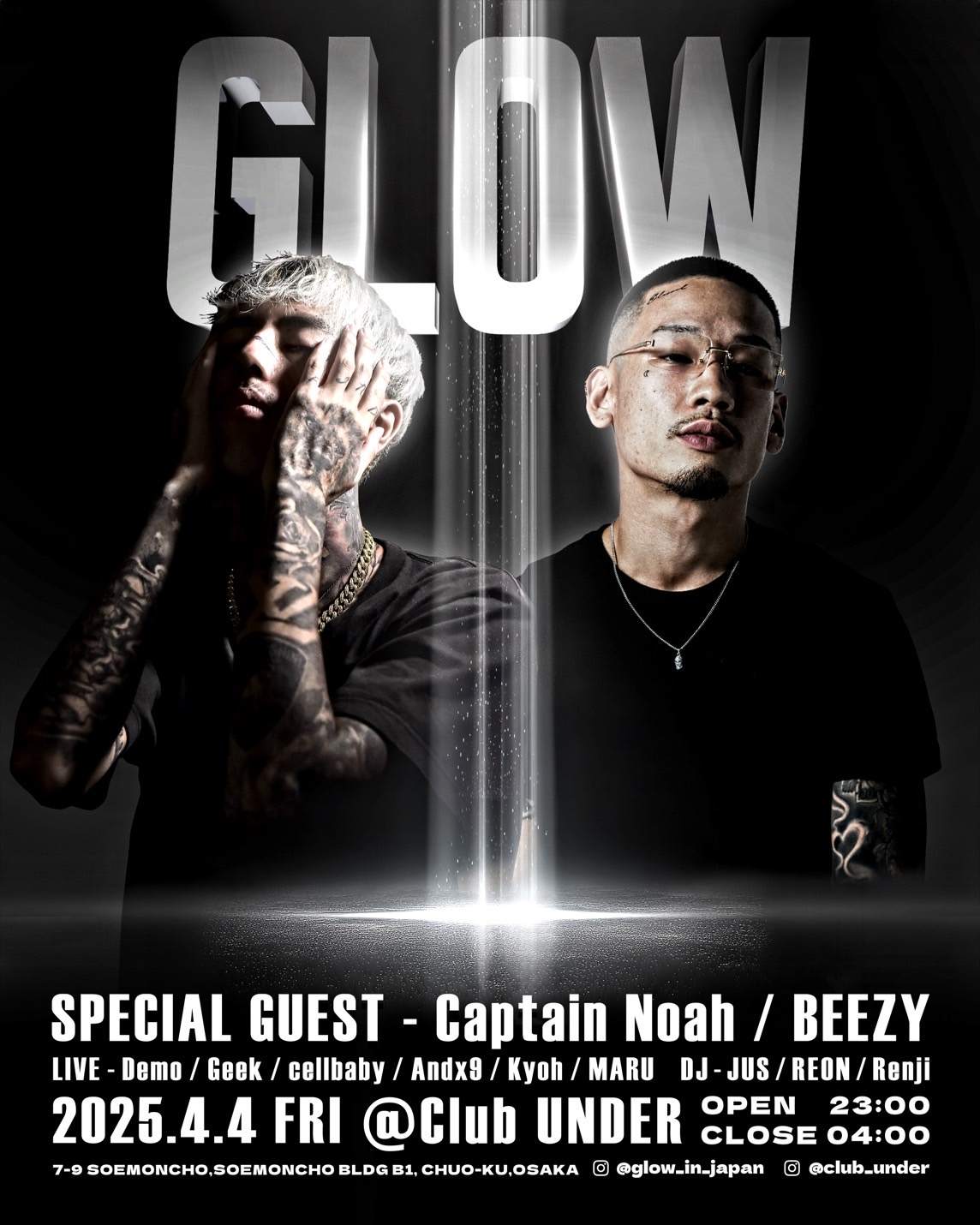 GLOW at Club Under, Osaka