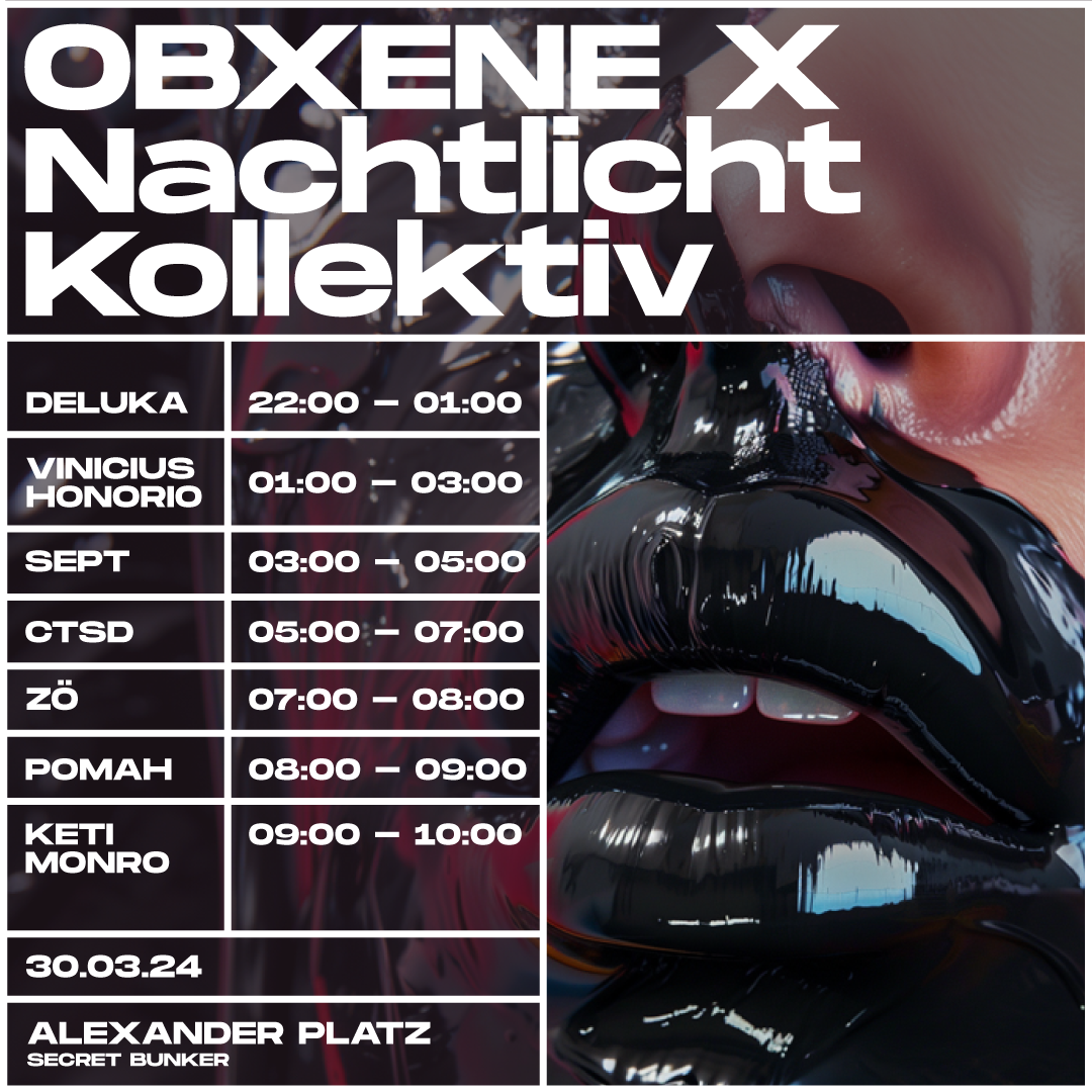 Obxene X Nachtlicht Kollektiv With Vinicious Honorio, Sept, Deluka, CTSD and More - Página trasera