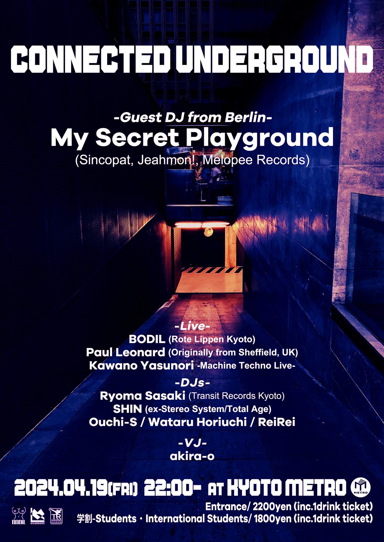 Connected Underground with My Secret Playground (Sincopat, Jeahmon!, Melopee/ from Berlin) - Página frontal