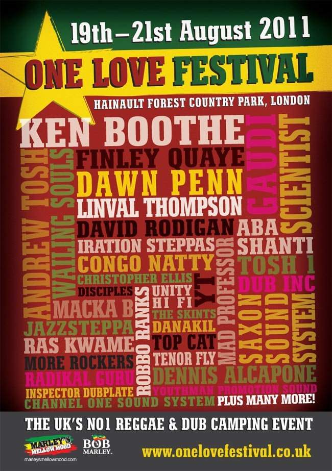 One Love Festival 2011 - フライヤー表