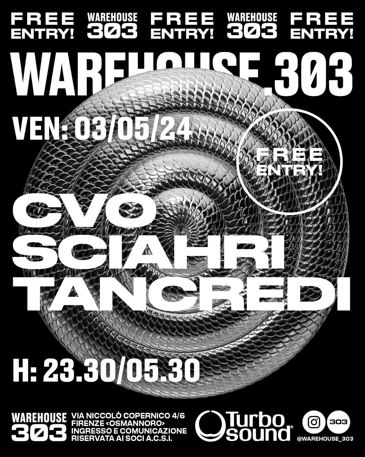 Warehouse303: Cvo - Sciahri - Tancredi - Página frontal