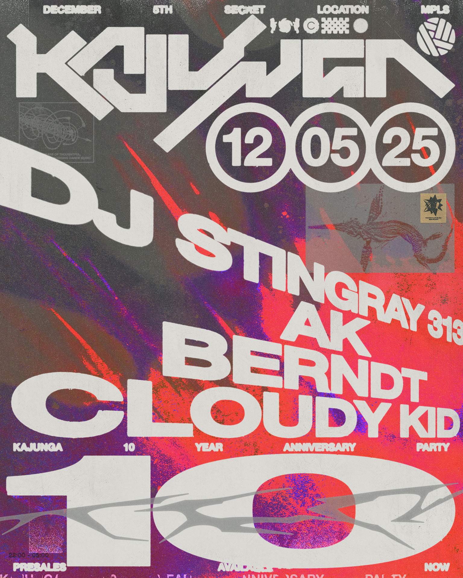 Kajunga 10 Year Anniversary Party: DJ Stingray 313 ⏐ AK ⏐ Berndt