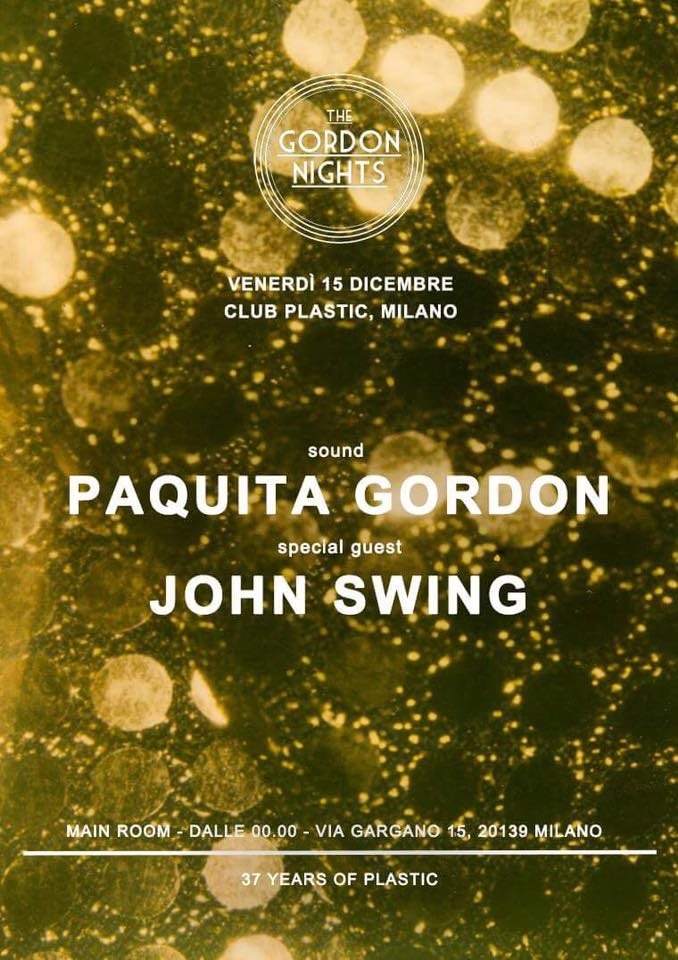 The Gordon Nights ◦ Club Plastic Birthday ◦ Paquita & John Swing - Página frontal