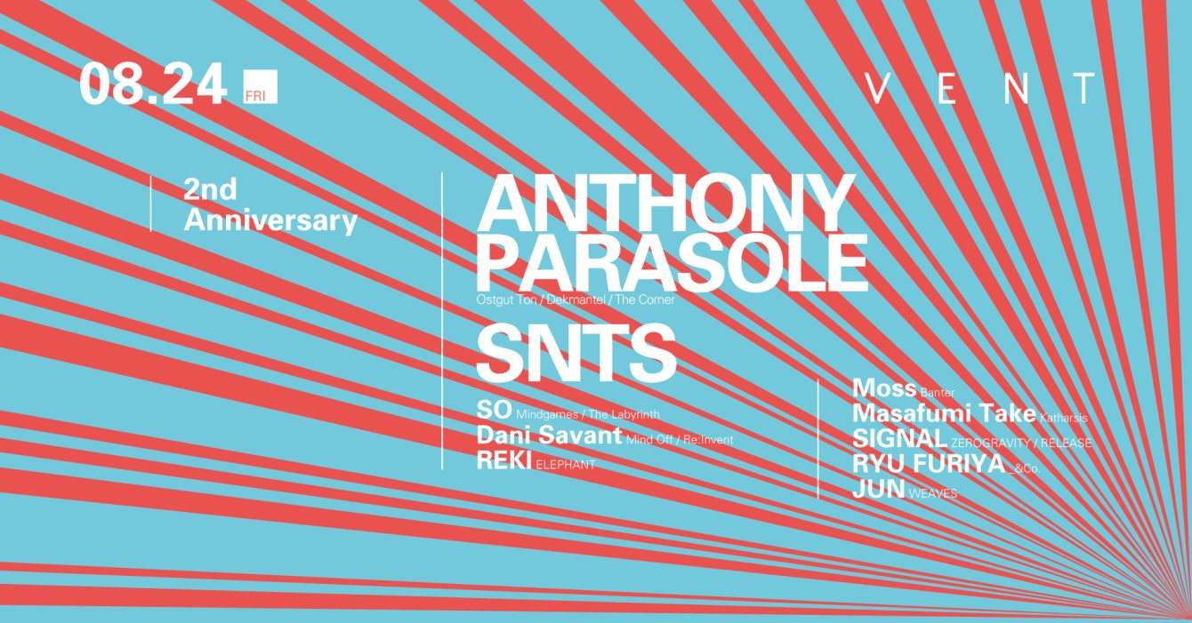 Vent 2nd Anniversary Day 1 Feat. Anthony Parasole & SNTS - Página frontal