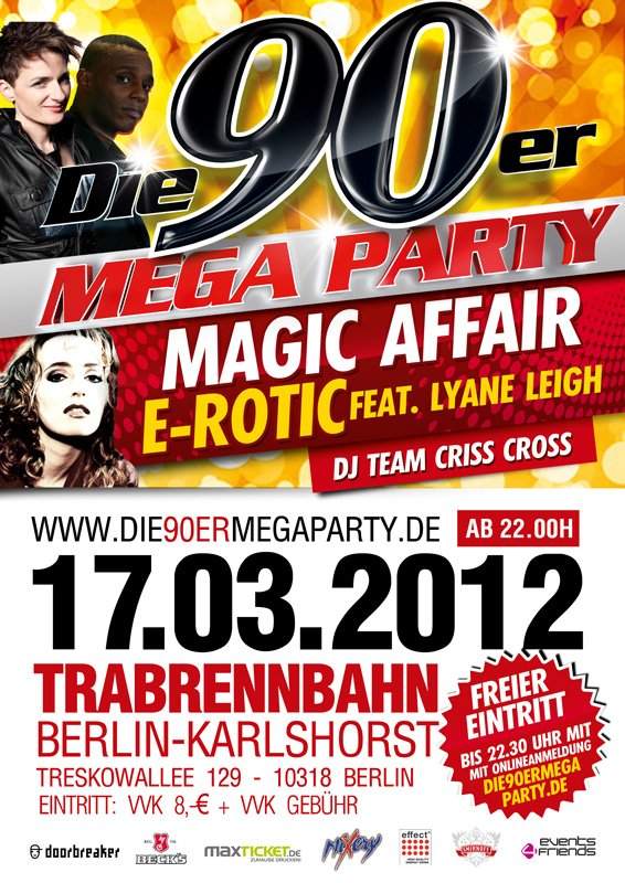 Die 90er Mega Party - Magic Affair - Live -, E-Rotic feat Lyane Leigh ...