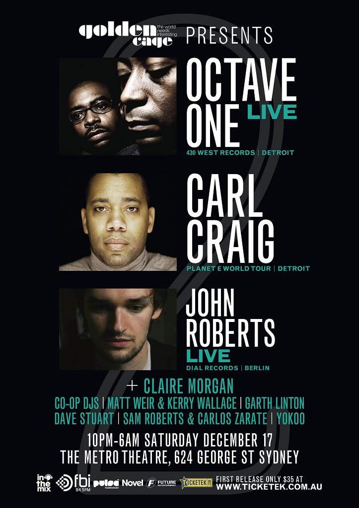 Golden Cage with Carl Craig, Octave One & John Roberts - Página frontal