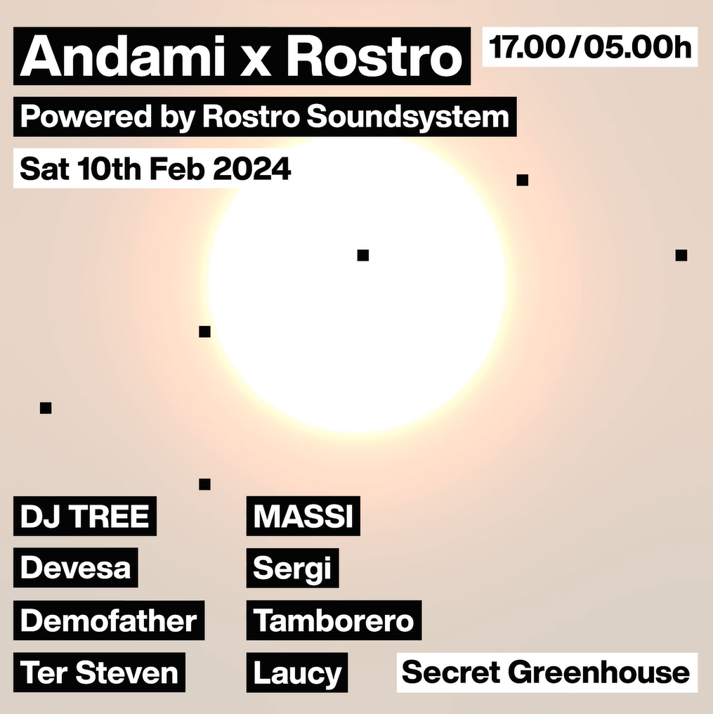 [SOLD OUT] Andami x ROSTRO at Secret Greenhouse - フライヤー表