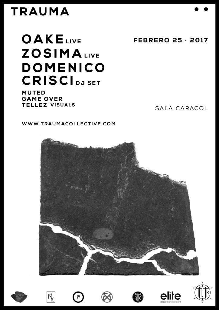 Trauma #11: Oake, Zosima & Domenico Crisci - フライヤー表