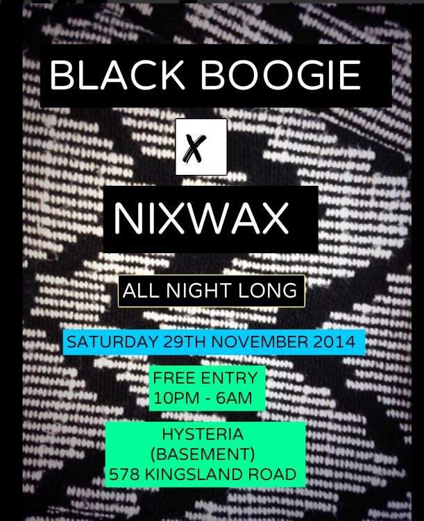Black Boogie x Nixwax - フライヤー表