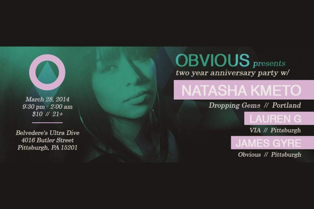 Obvious presents: The 2 Year Anniversary with Natasha Kmeto - Página frontal
