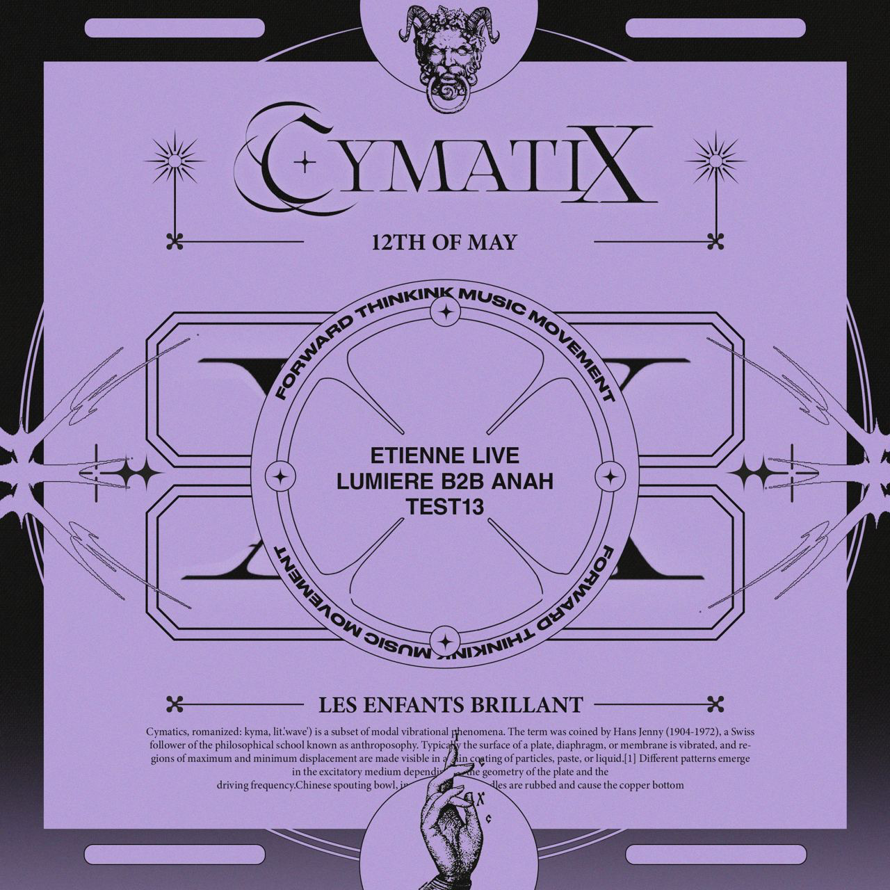 Cymatix pres Etienne live - Página frontal