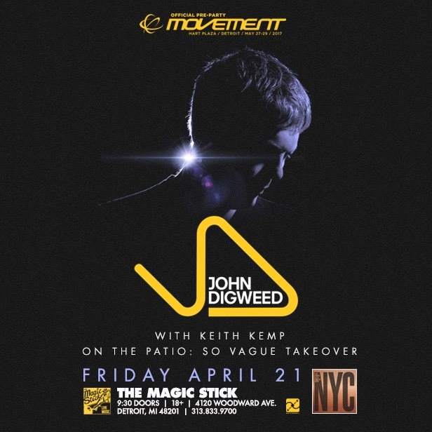 John Digweed - Official Movement Pre-Party - フライヤー表