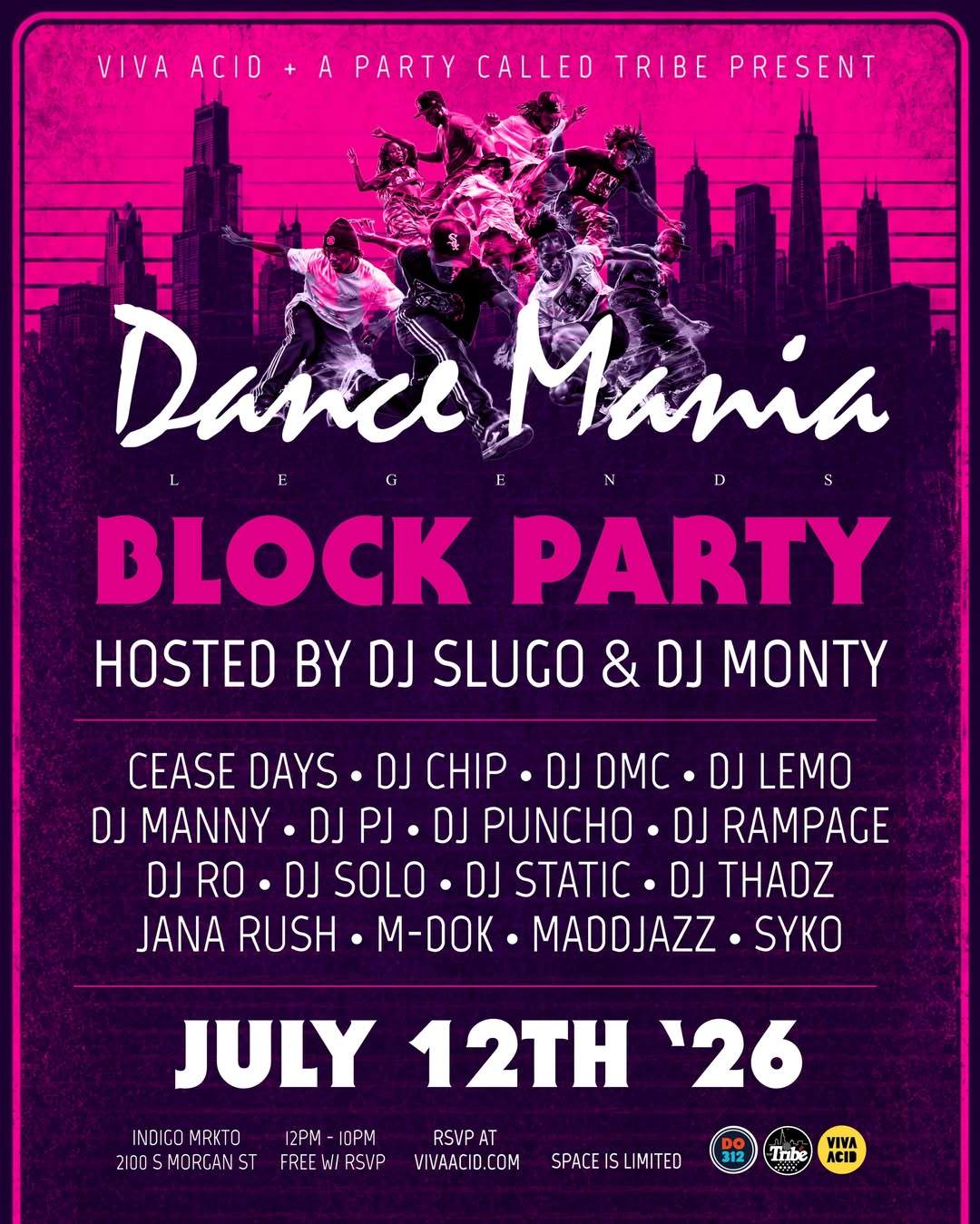 Dance Mania Legends Block Party at TBA - 2100 S Morgan St Chicago