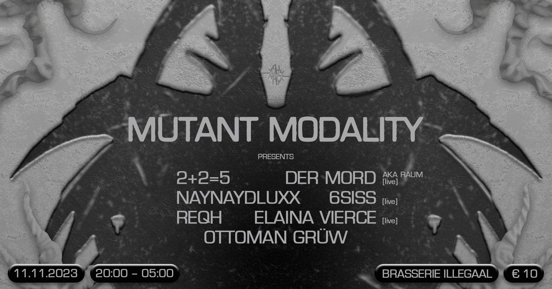 MUTANT MODALITY - label launch - Página frontal