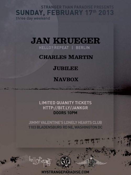 Stranger Than Paradise ft Jan Krueger - Página trasera