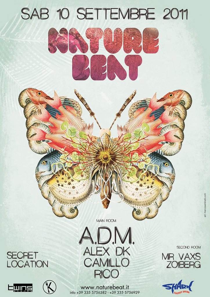 Nature Beat with A.D.M., Alex Dk and Camillo - Página frontal