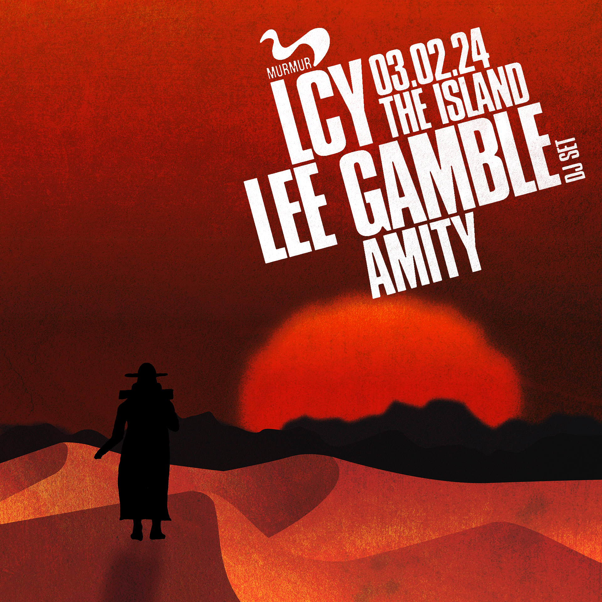 Murmur: LCY / Lee Gamble (DJ set) / Amity - Página frontal