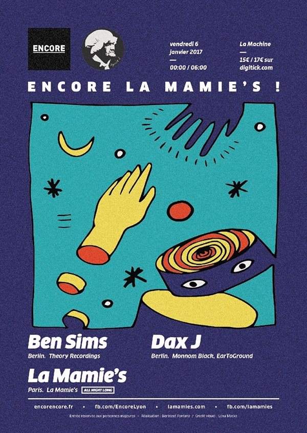 Encore La Mamie's! Pres. Ben Sims, Dax J & La Mamie's - Página frontal