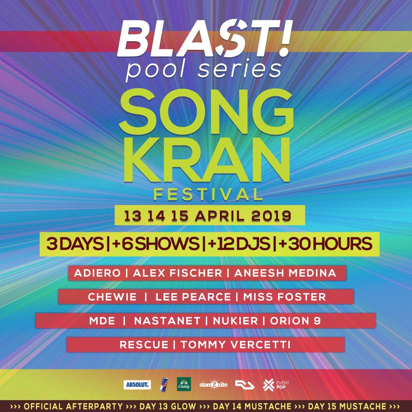 Blast Pool Series - Songkran Festival 2019 - フライヤー表