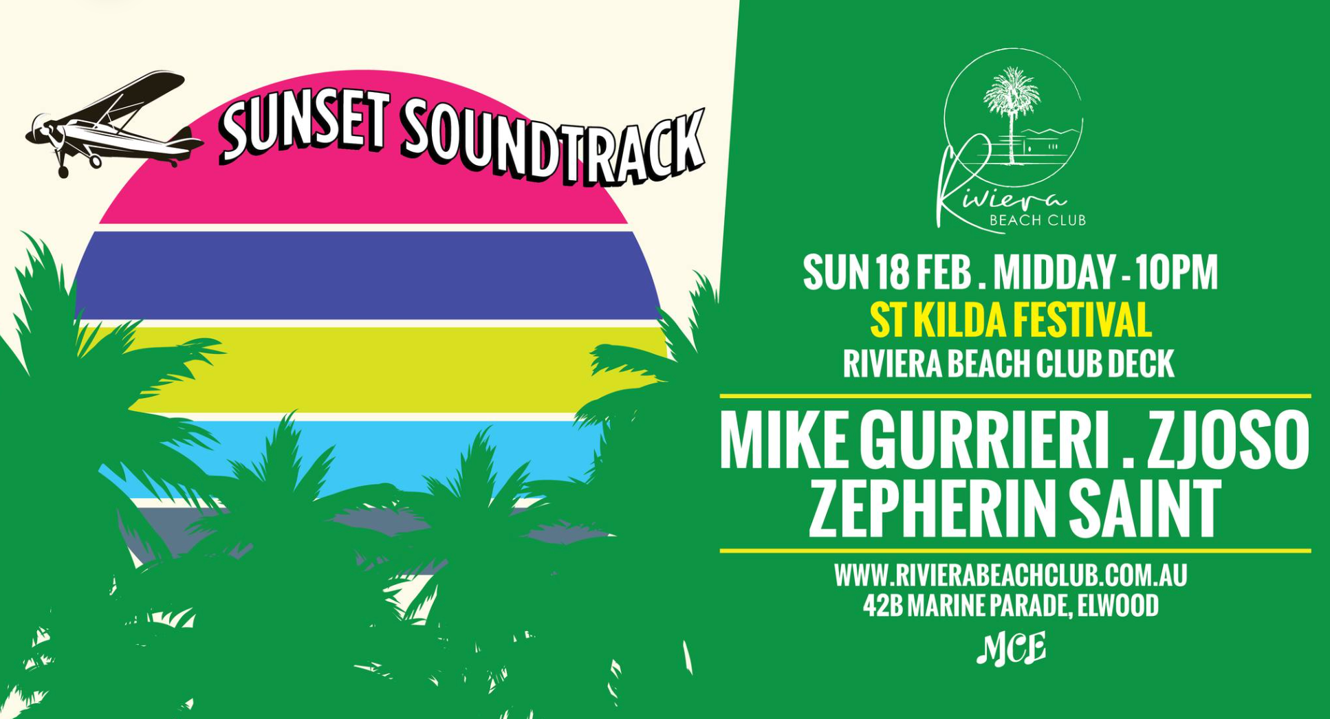 Sunset Soundtrack feat. Mike Gurrieri, Zjoso, Zepherin Saint & more - フライヤー表