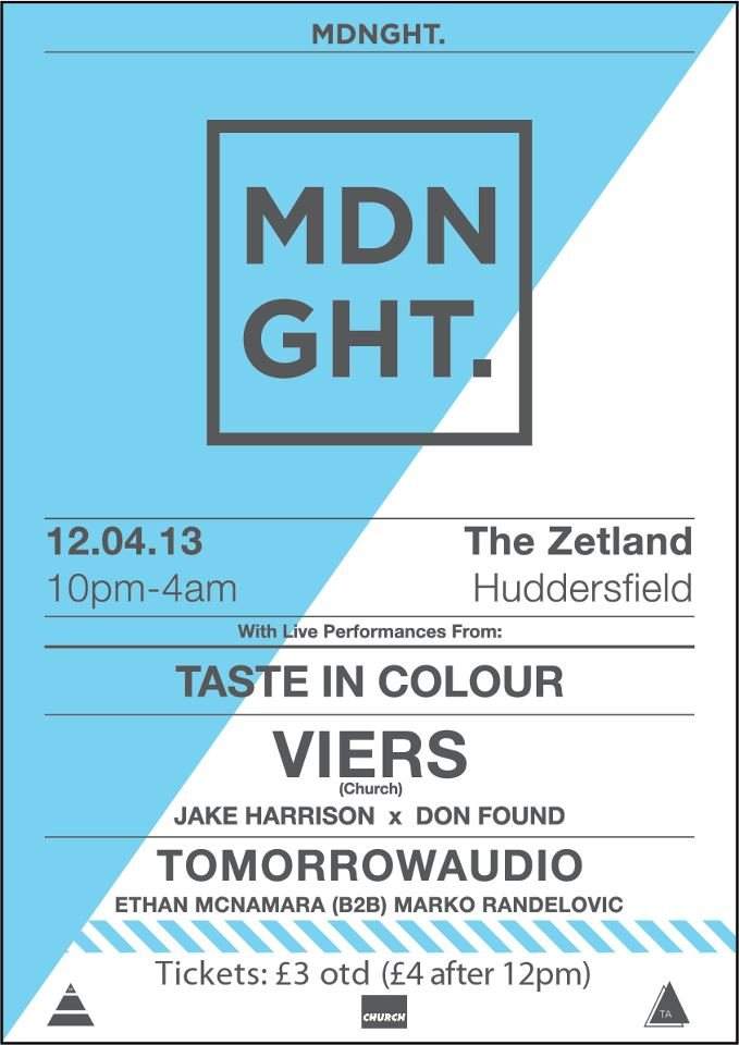 Mdnght Records present: Viers (Live) / Tomorrowaudio / Jay Cub / Don Found - Página frontal