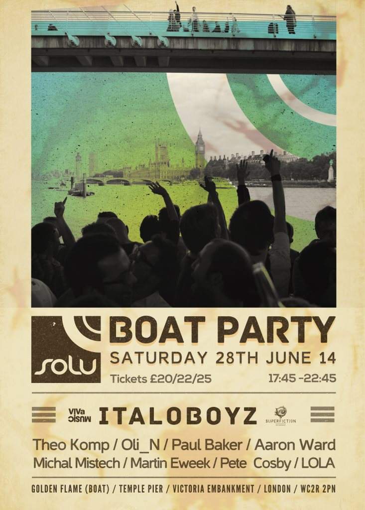 Solu Boat Party with Italoboyz - フライヤー表
