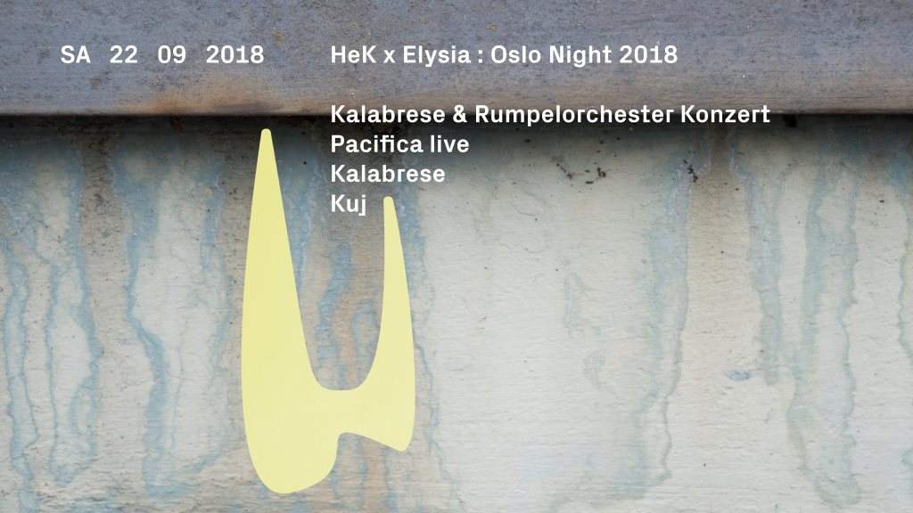 HeK x Elysia: Oslo Night 2018 - フライヤー表