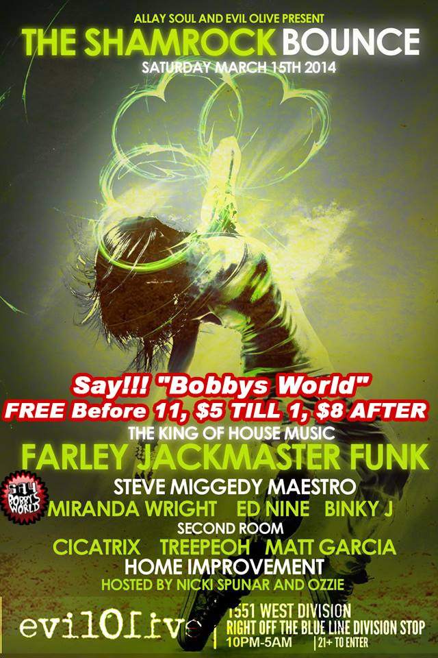 The Shamrock Bounce with Farley Jackmaster Funk More - フライヤー表