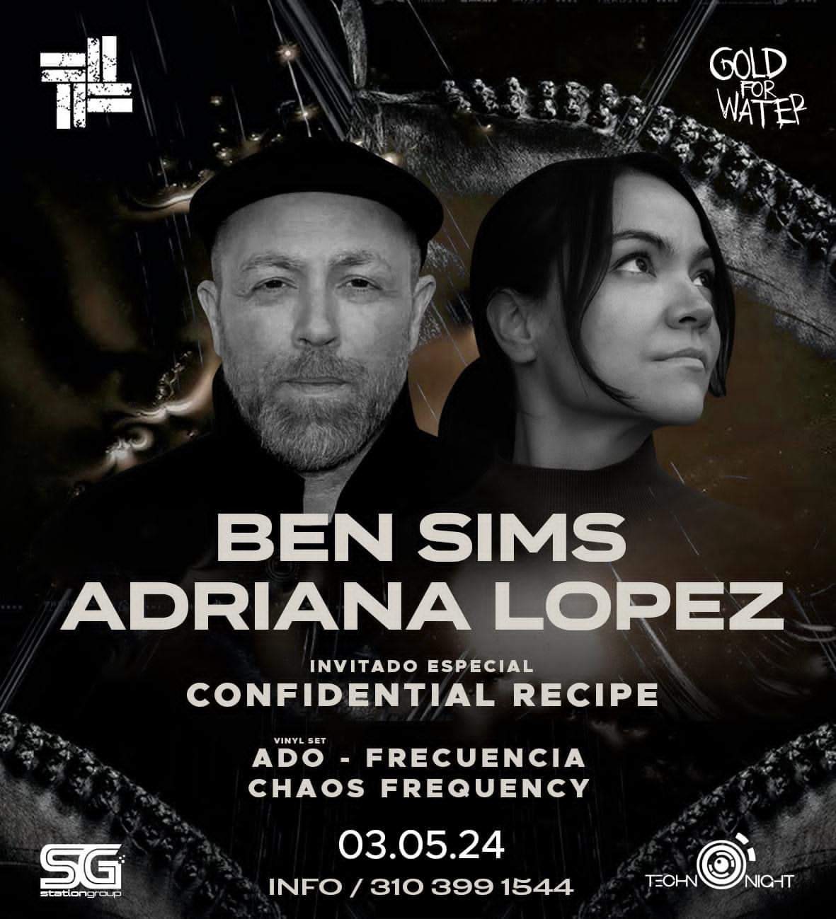 Ben Sims / Adriana Lopez / Confidential Recipe / Ado / Frecuencia / Chris Frecuency - フライヤー表