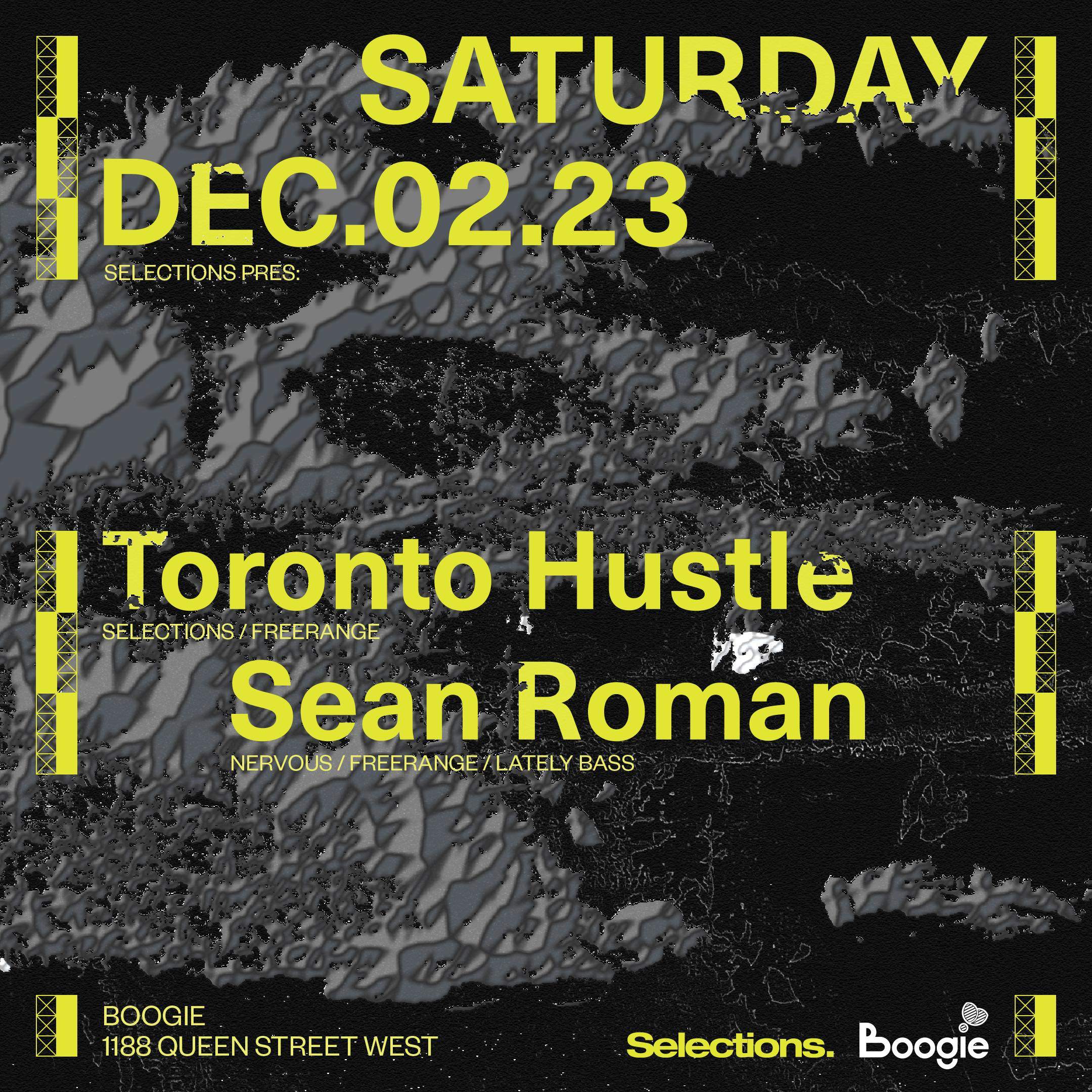 Toronto Hustle x Sean Roman Open To Close - フライヤー裏