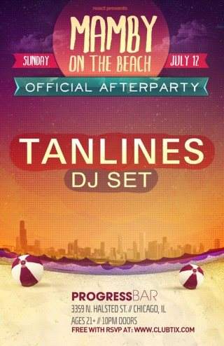 Tanlines DJ SET - Official Mamby ON The Beach After Party - Progress Bar - Página frontal
