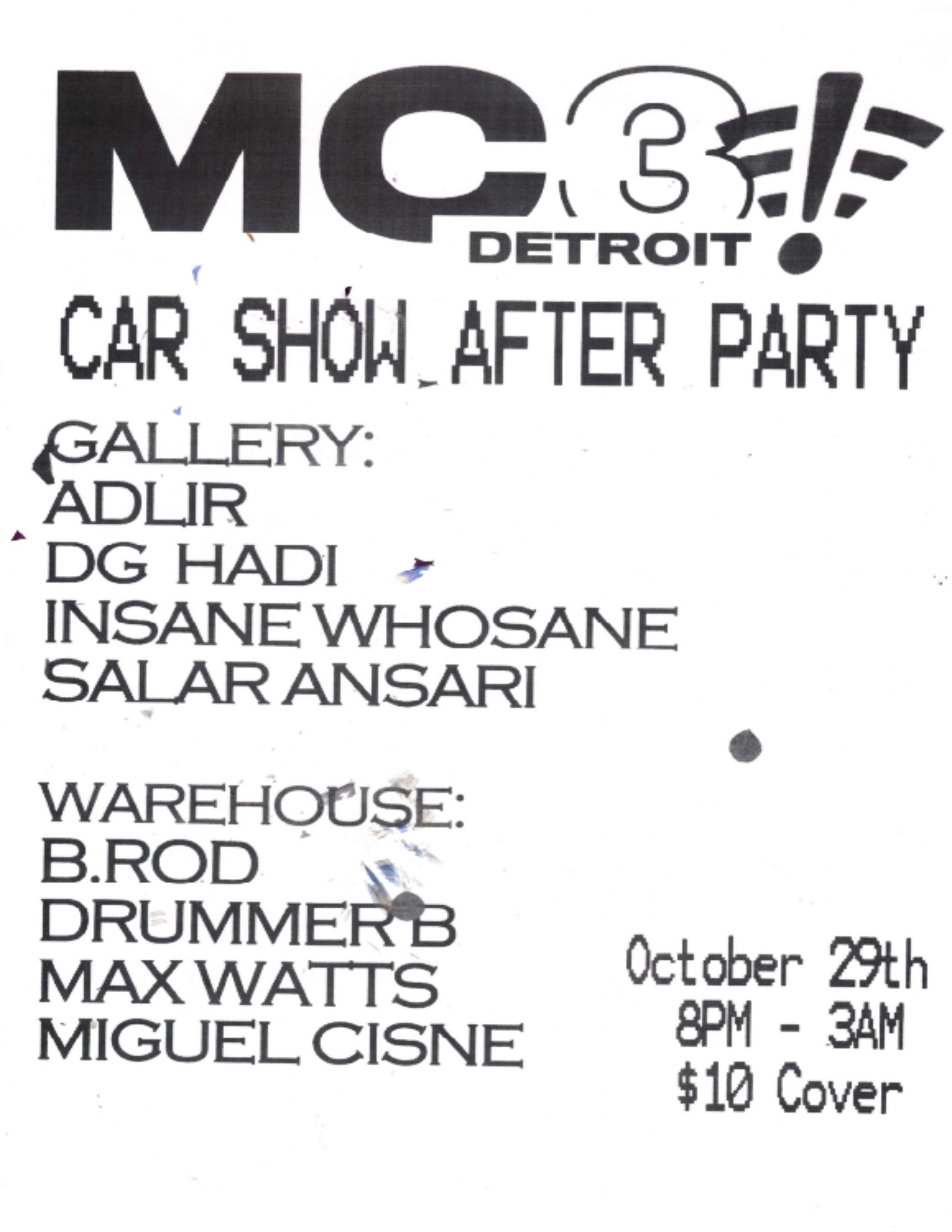 LN X MC3 CARSHOW AFTER PARTY - フライヤー表