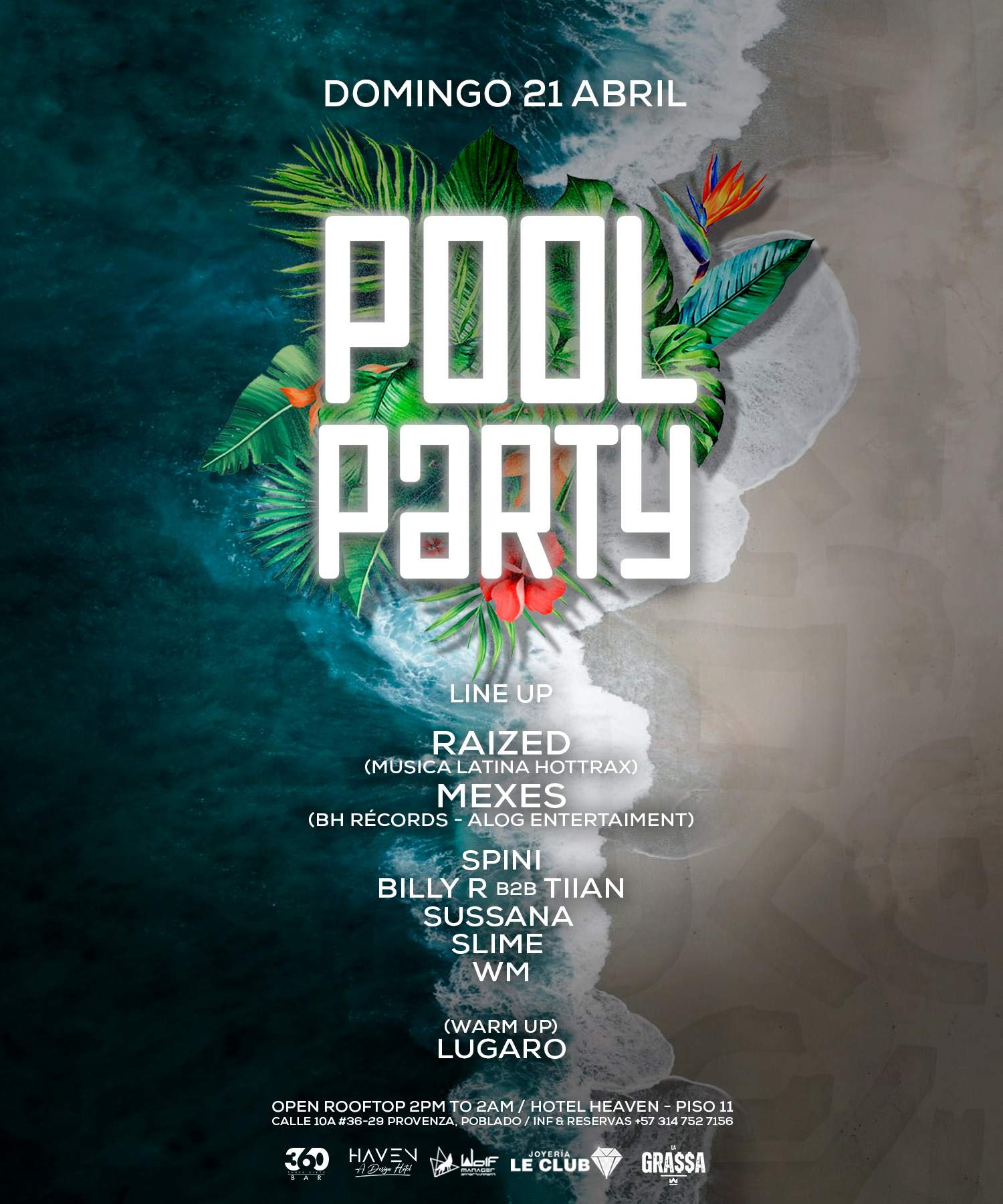 POOL PARTY IN HOTEL HAVEN MEDELLIN - フライヤー表