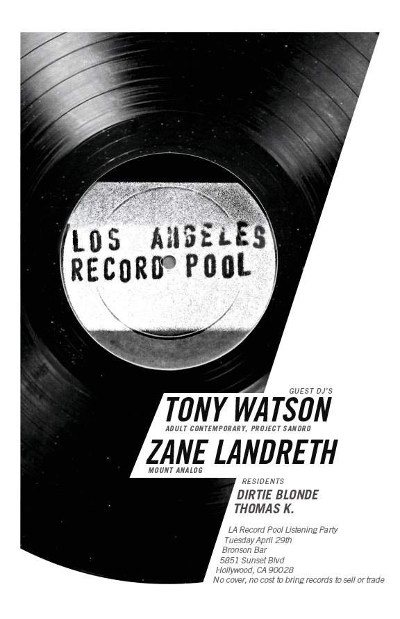 LA Record Pool Listenting Party - フライヤー表