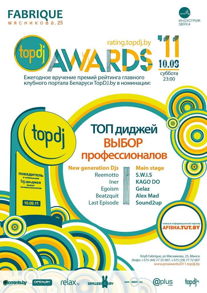 Topdj Awards. Top Dj 2011 - Página frontal