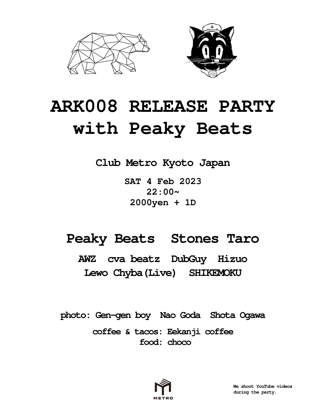 ARK008 Release Party with Peaky Beats - Página frontal