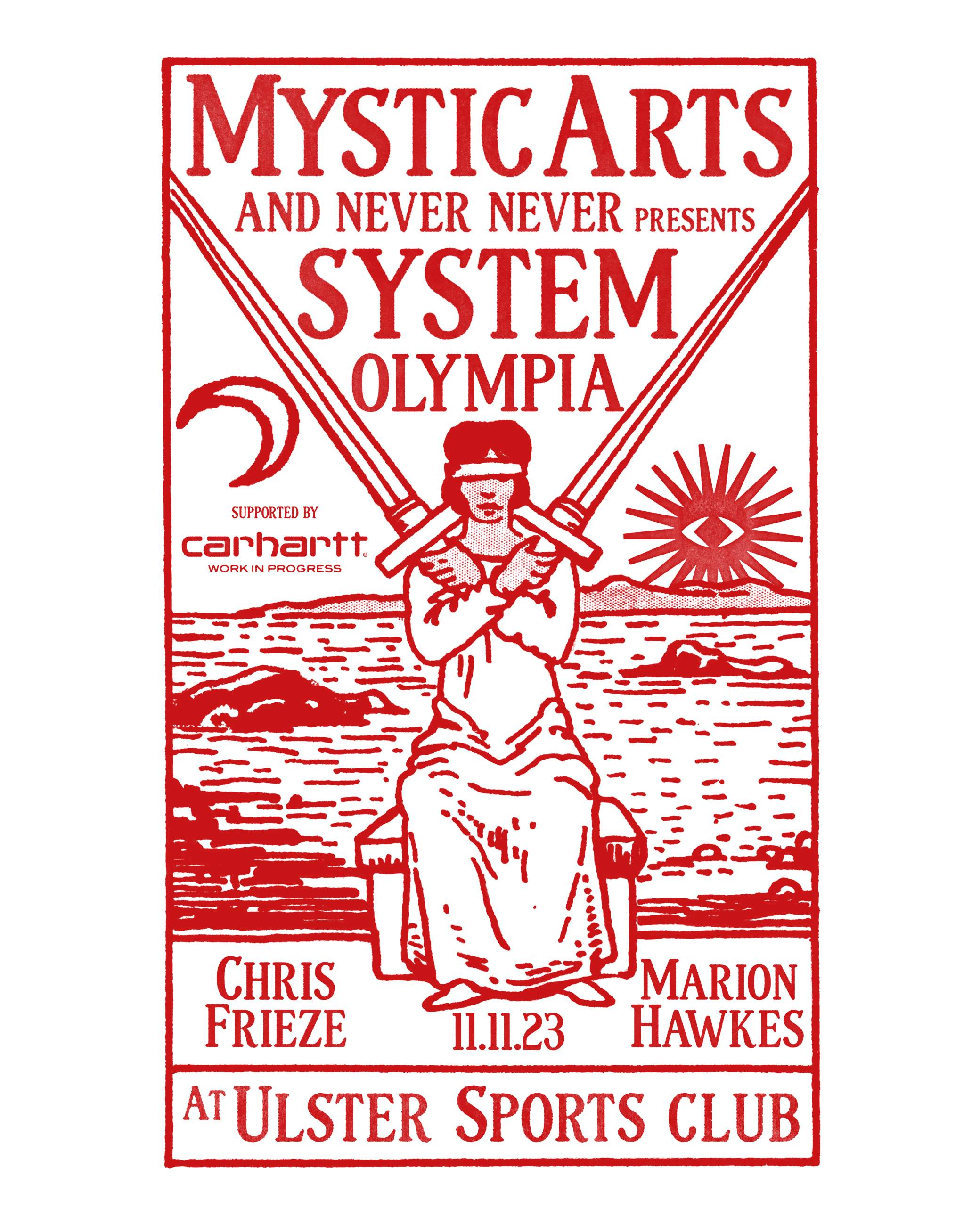 Mystic Arts & Never Never present System Olympia - フライヤー裏